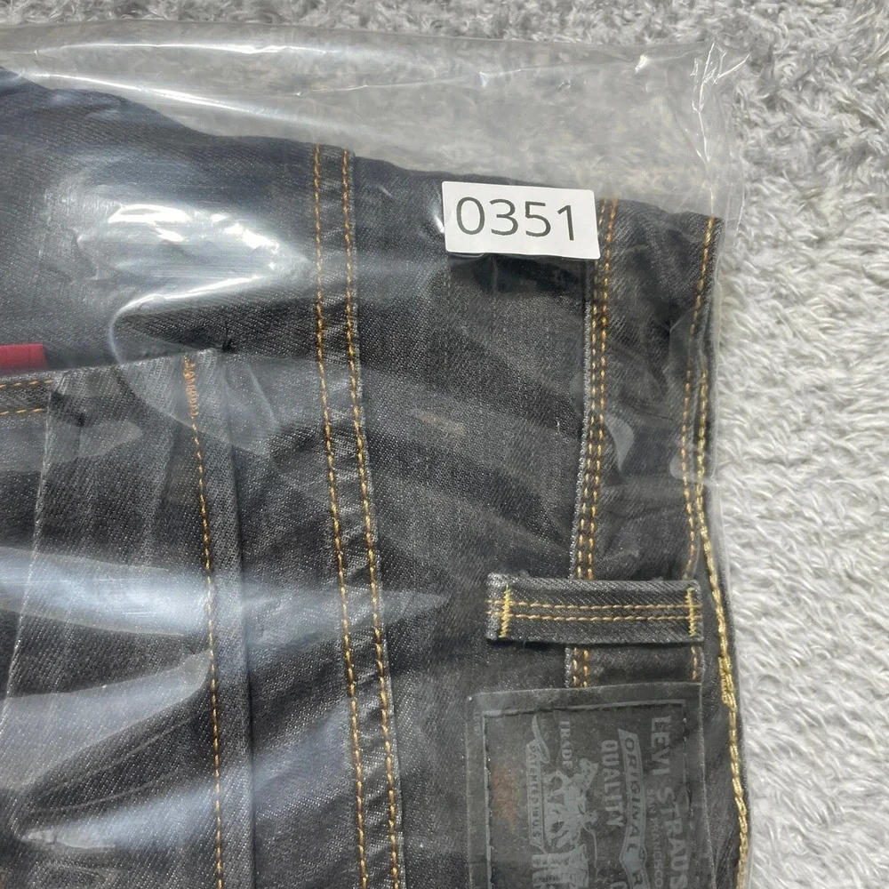 Levis 569 Loose Straight Jeans Mens 38x30 Dark Wash Gray Denim Flap Pocket